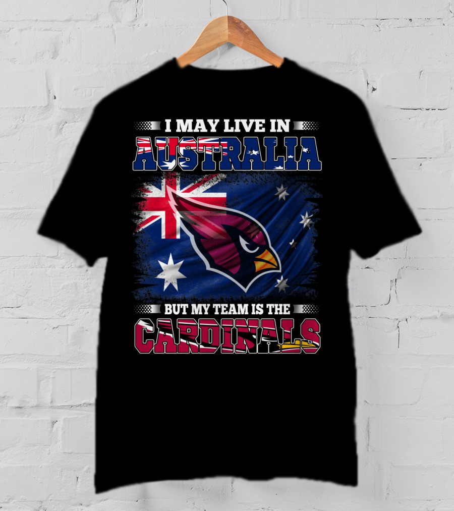Australia Flag Cardinals Fan Team Loyalty T-Shirt