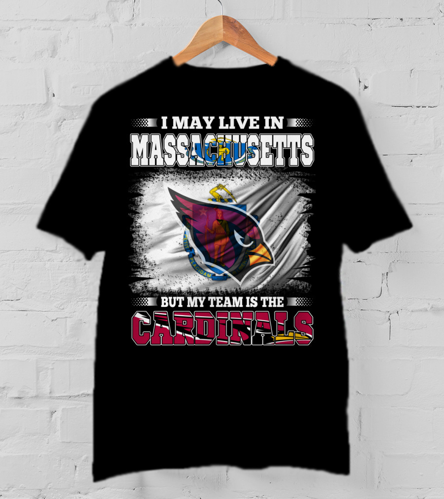 Massachusetts Resident Cardinals Supporter Sports Flag T-Shirt