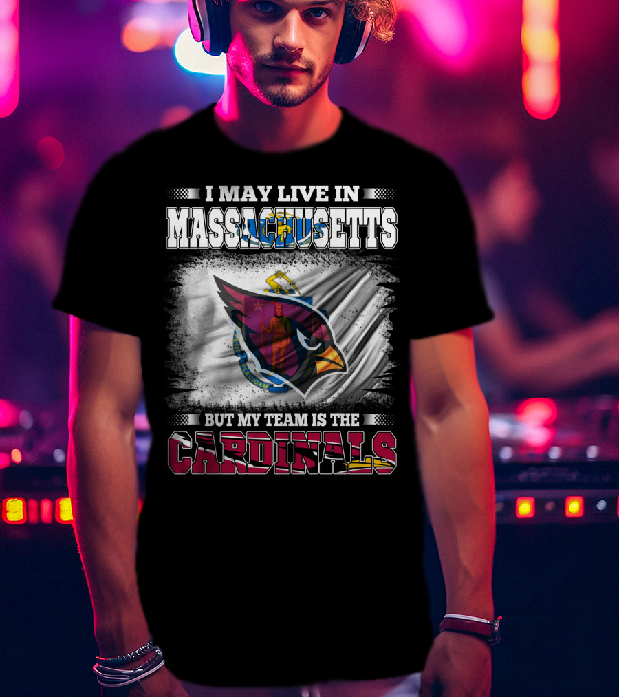 Massachusetts Resident Cardinals Supporter Sports Flag T-Shirt