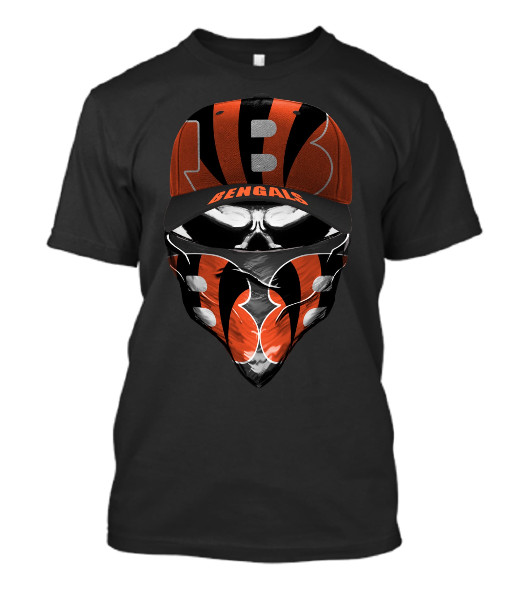 Cincinnati Bengals Hat And Mask Set With Team T-Shirt
