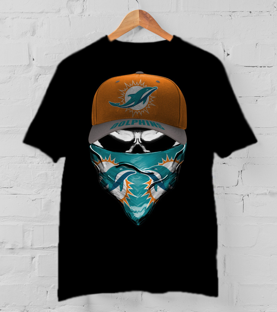 Miami Dolphins Logo Cap And Bandana Set T-Shirt