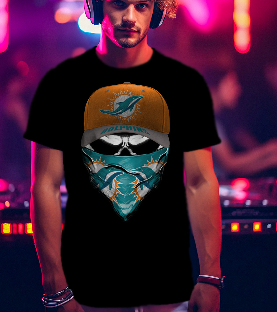 Miami Dolphins Logo Cap And Bandana Set T-Shirt