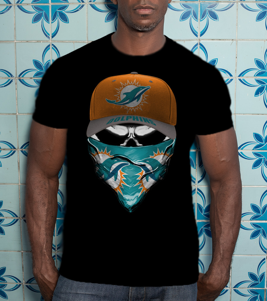 Miami Dolphins Logo Cap And Bandana Set T-Shirt