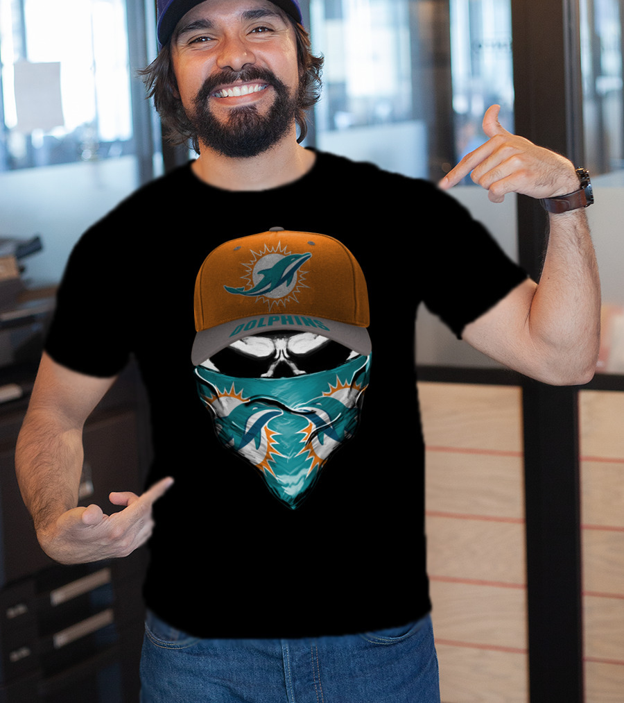 Miami Dolphins Logo Cap And Bandana Set T-Shirt