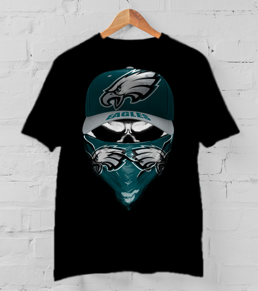 Philadelphia Eagles Eagles Logo Hat And Bandana Face Gear T-Shirt