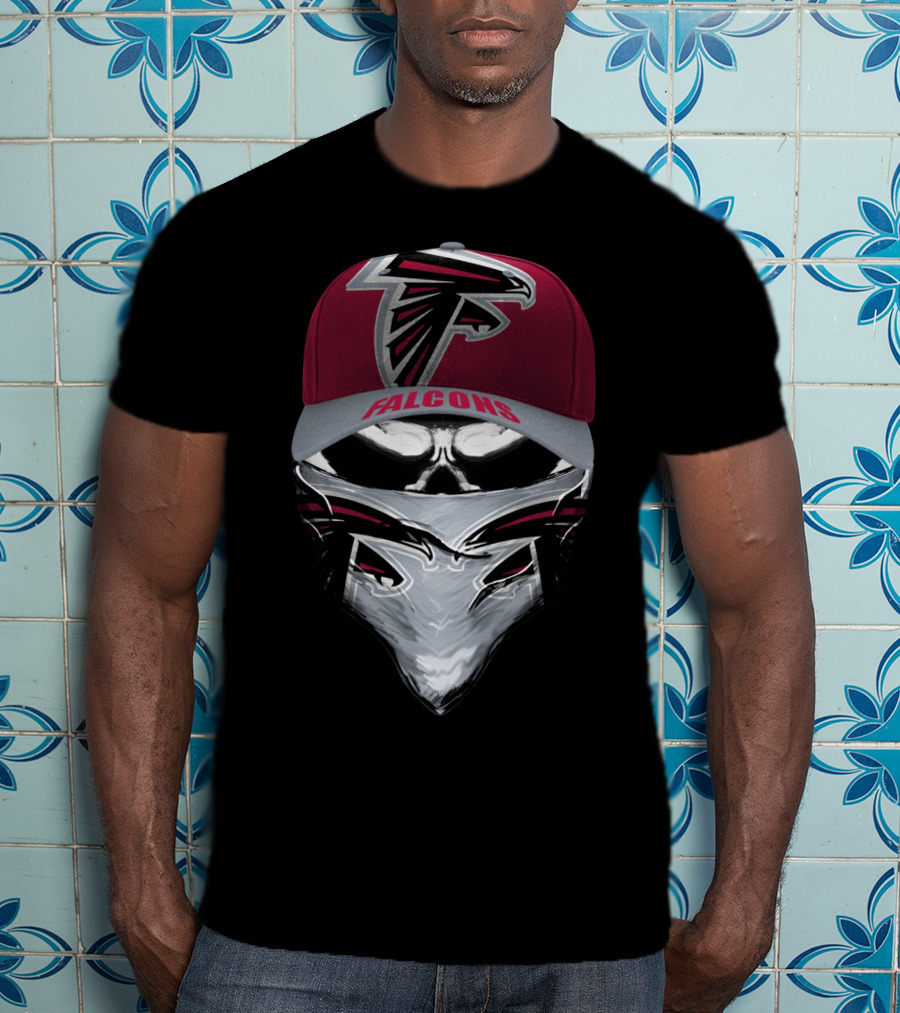 Falcons Atlanta Falcons Logo Skull Face Bandana And Cap T-Shirt