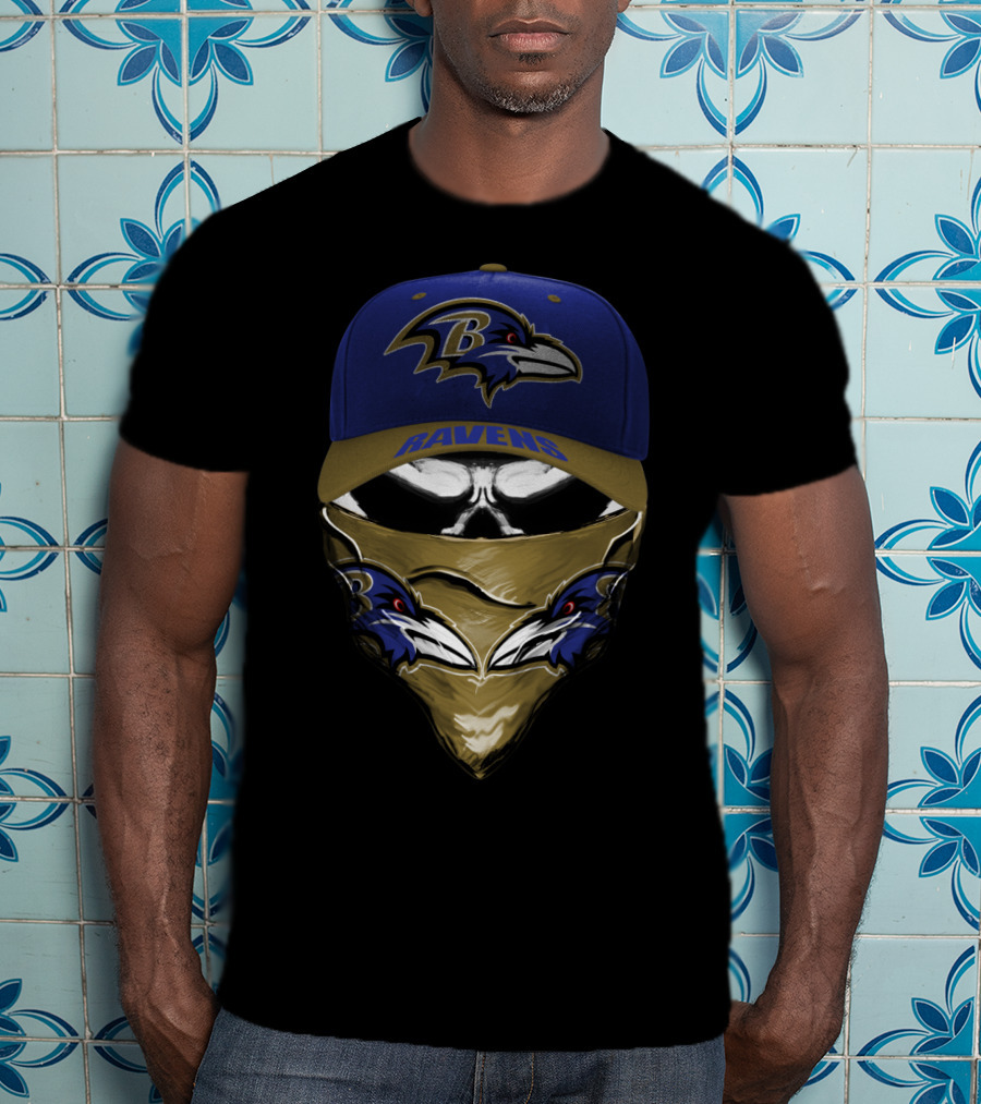 BALTIMORE RAVENS RAVENS Hat And Bandana T-Shirt