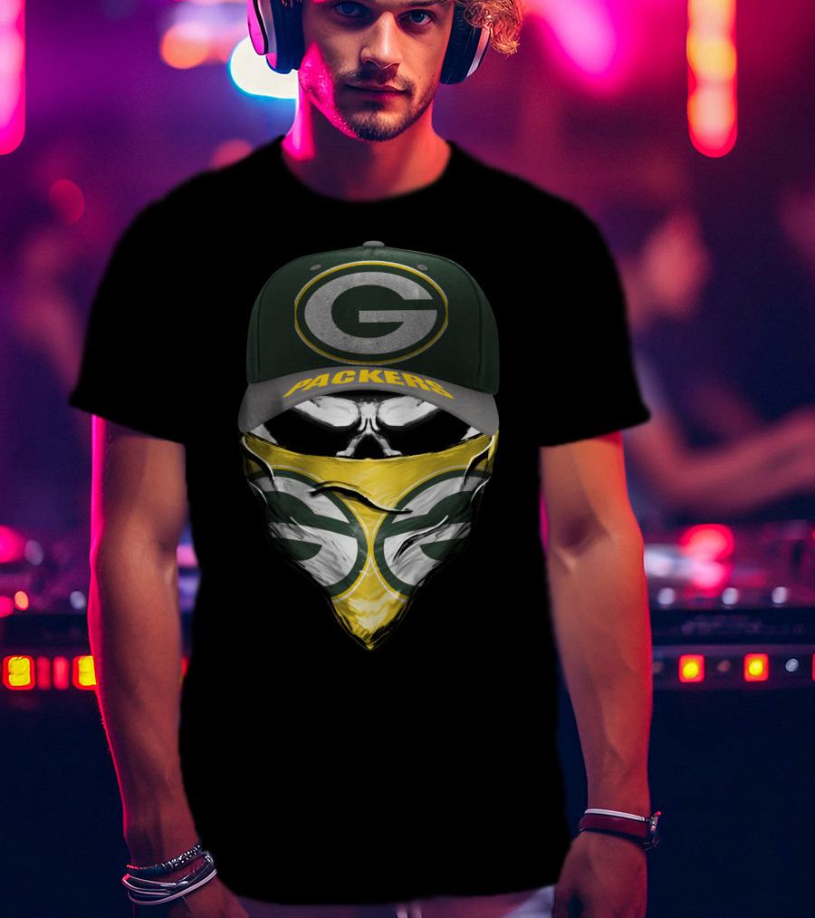 Green Bay Packers G Logo Cap And Bandana Combo T-Shirt