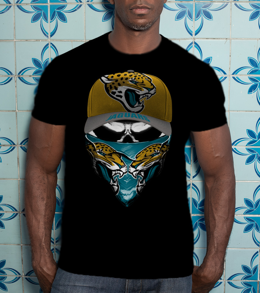 Jacksonville Jaguars Fierce Logo Hat And Bandana Combo T-Shirt