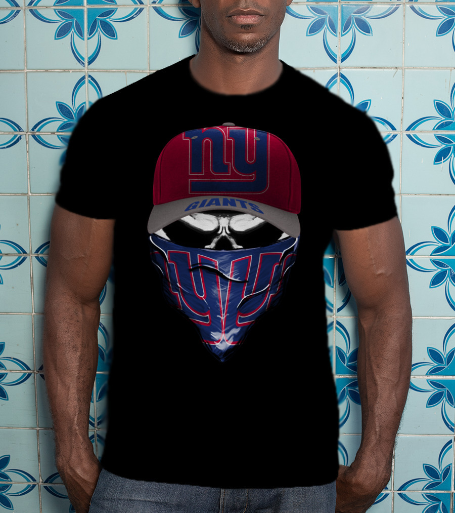 NEWYORK GIANTS NY Logo Cap And Bandana Combo T-Shirt