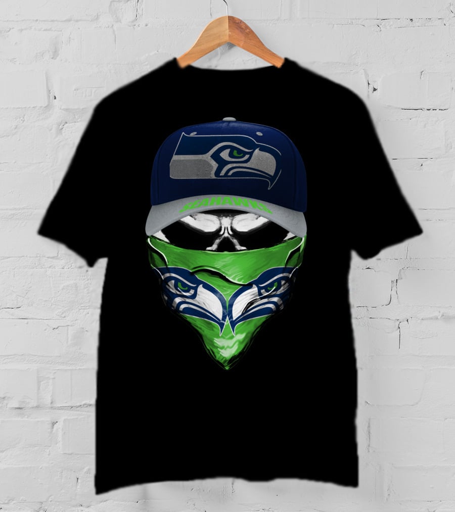 Seattle Seahawks Cap And Mask T-Shirt