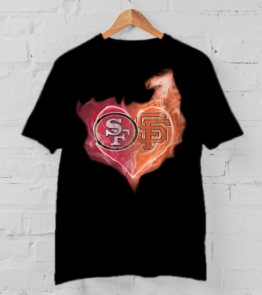49ers SF Giants Heart T-Shirt