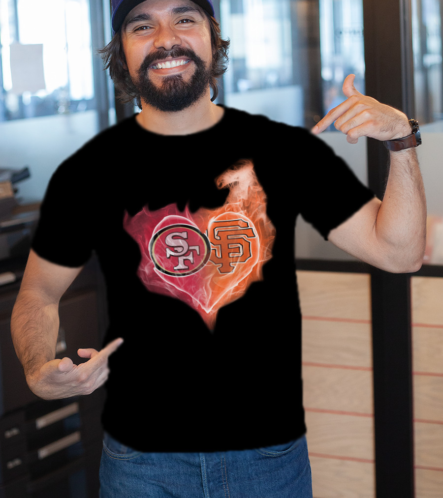 49ers SF Giants Heart T-Shirt