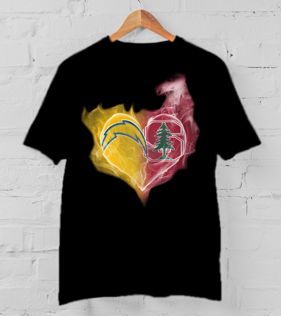 Chargers Heart Stanford Cardinal T-Shirt