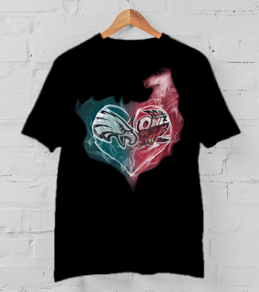 Eagles Temple Owls Heart Fusion T-Shirt