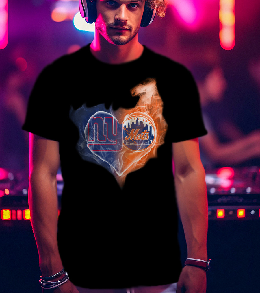 New York Giants Mets Heart T-Shirt