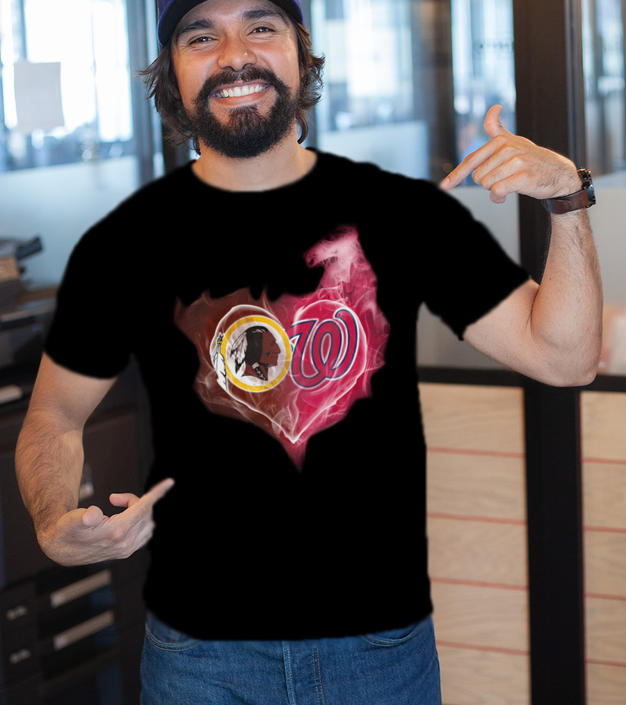 Redskins Nationals Heart Logo Fusion T-Shirt