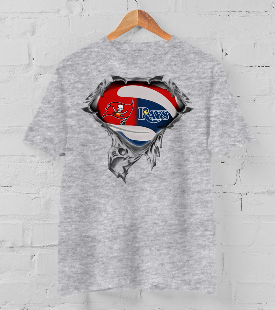 Buccaneers Rays Superhero Torn T-Shirt