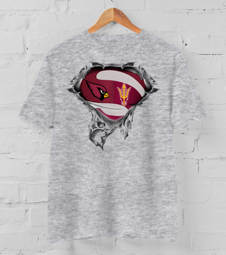 Cardinals Arizona State Logo Mashup Superhero T-Shirt