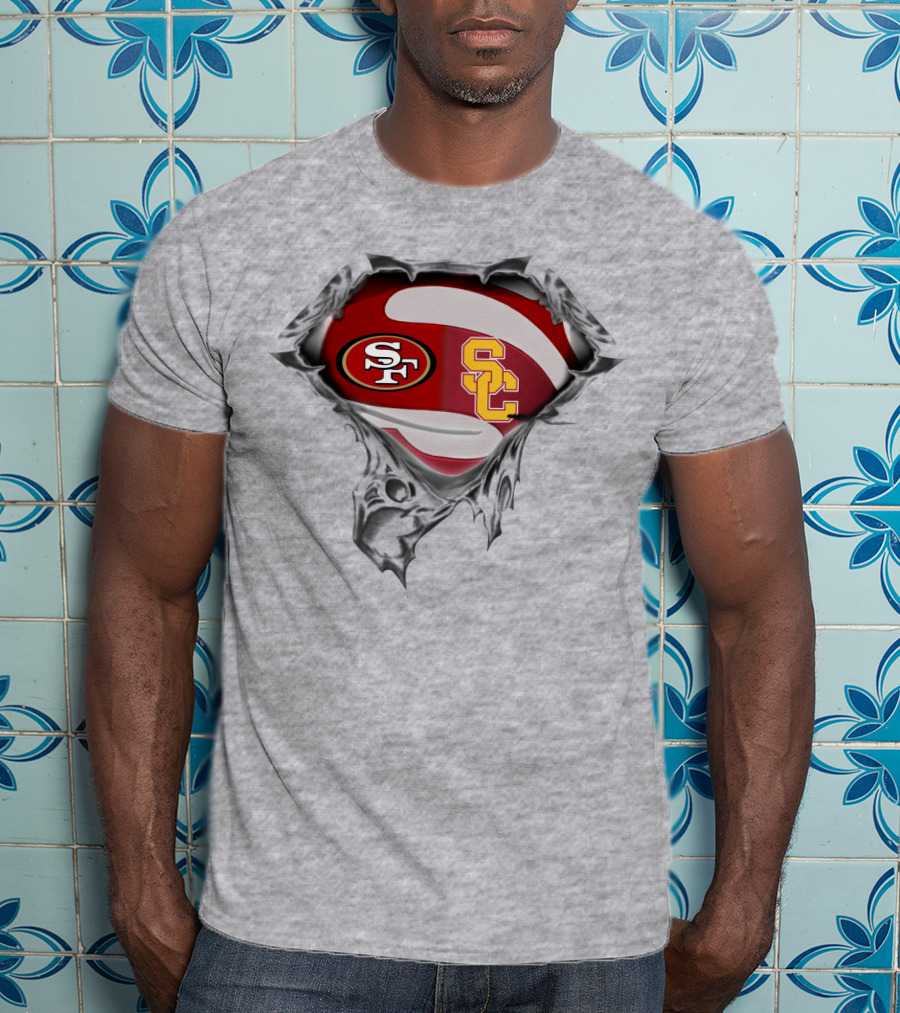 San Francisco 49ers Usc Trojans Crossover T-Shirt