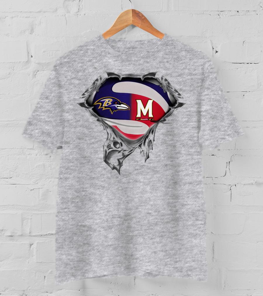 Baltimore Ravens Maryland Terrapins Crossover Super T-Shirt