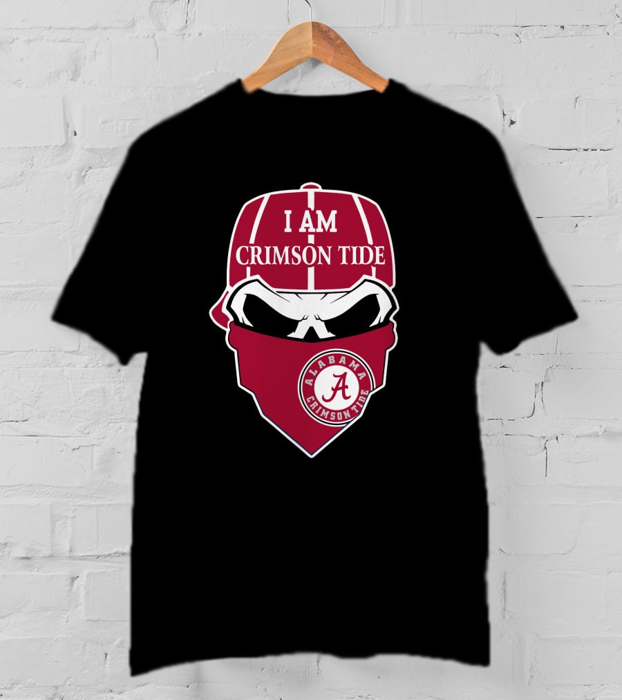 I Am Crimson Tide Alabama Crimson Tide Skull T-Shirt