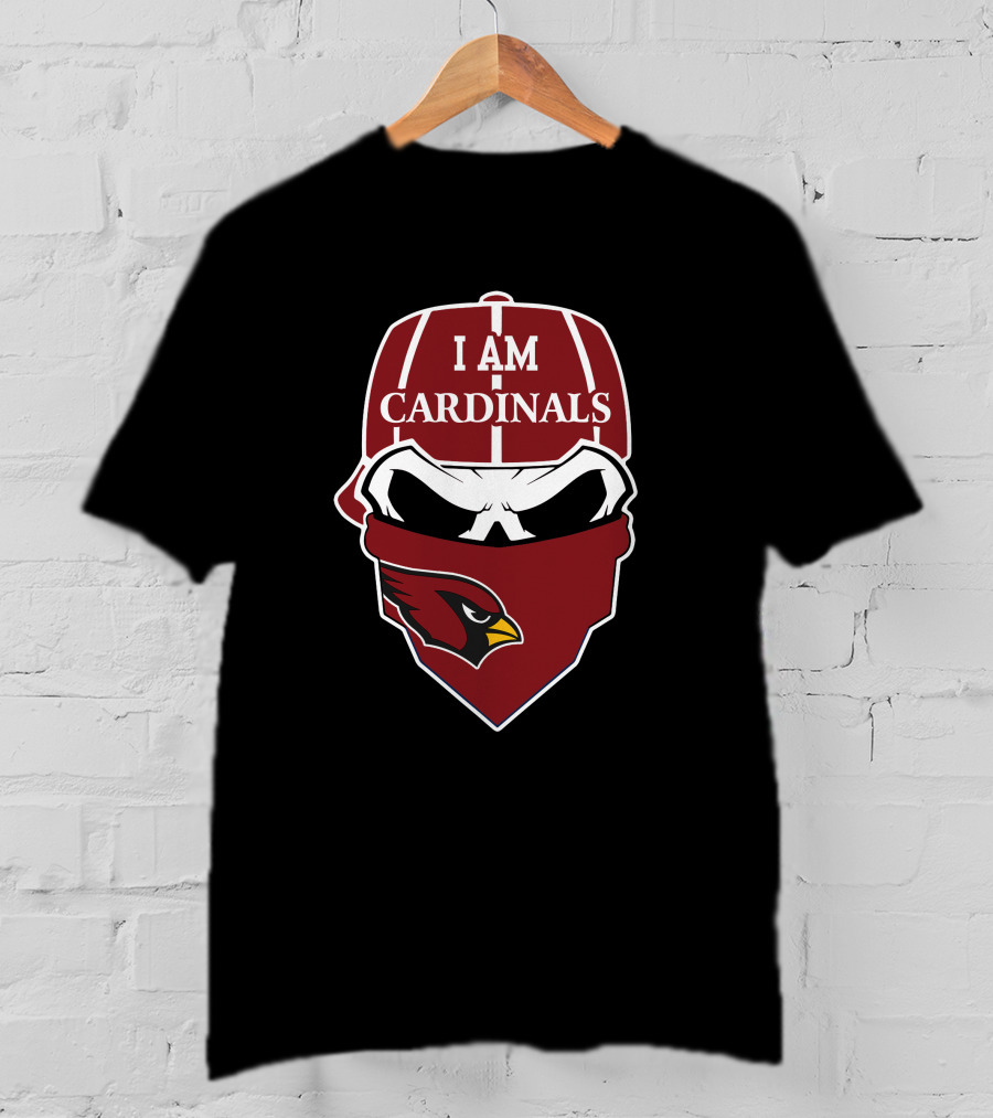 I Am Cardinals Arizona Cardinals Skull T-Shirt