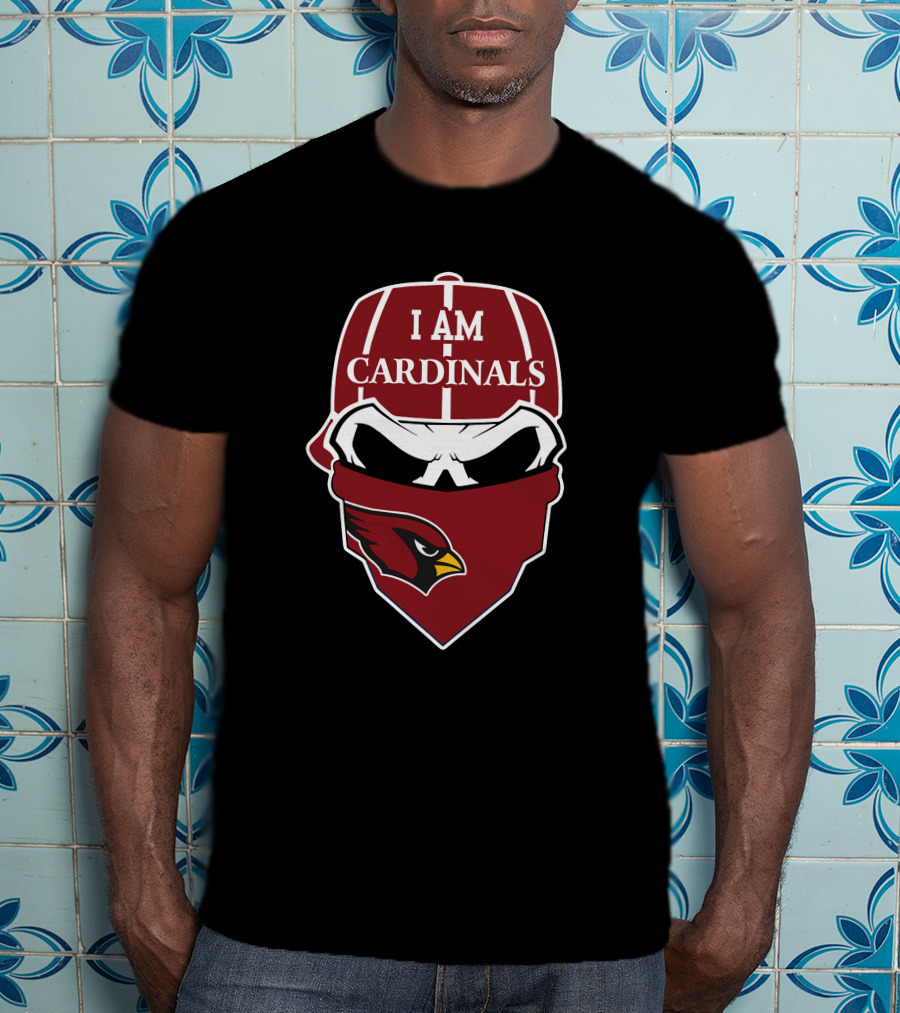 I Am Cardinals Arizona Cardinals Skull T-Shirt