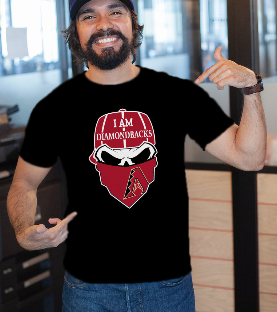 Arizona Diamondbacks I Am Diamondbacks Skull T-Shirt