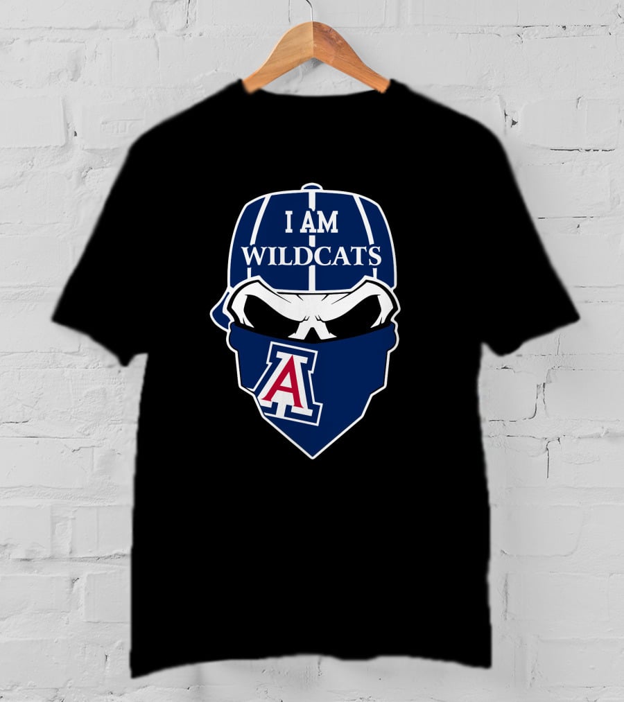I Am Wildcats Arizona Wildcats Skull T-Shirt