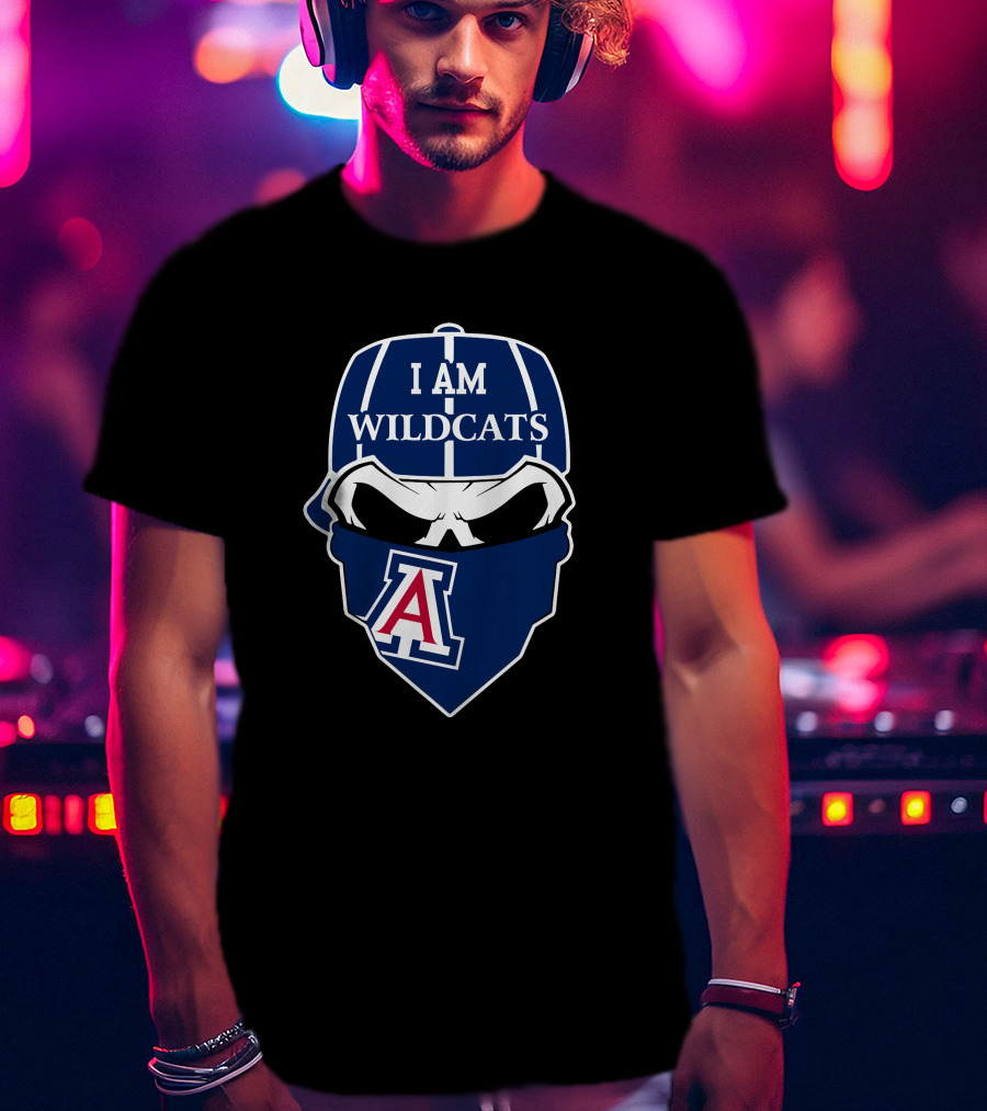I Am Wildcats Arizona Wildcats Skull T-Shirt