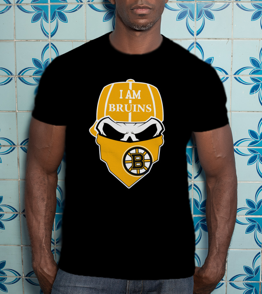 I Am Bruins Boston Bruins Skull T-Shirt