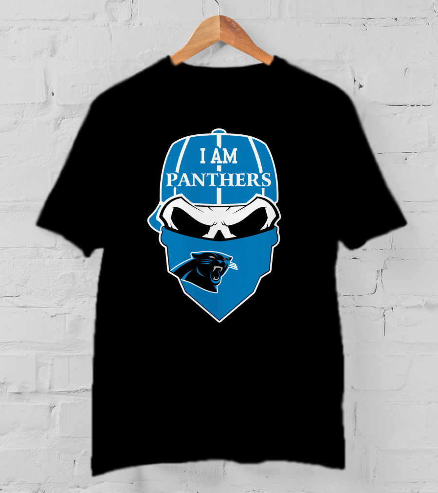 I Am Panthers Carolina Panthers Skull T-Shirt