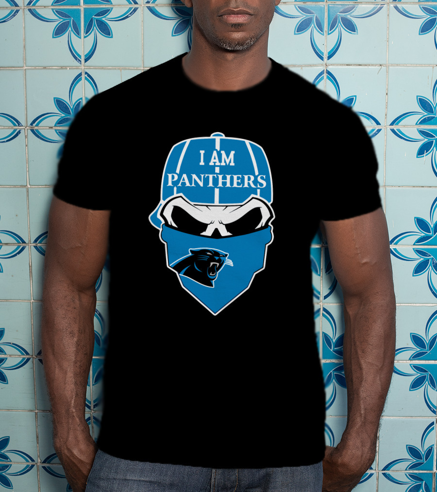 I Am Panthers Carolina Panthers Skull T-Shirt