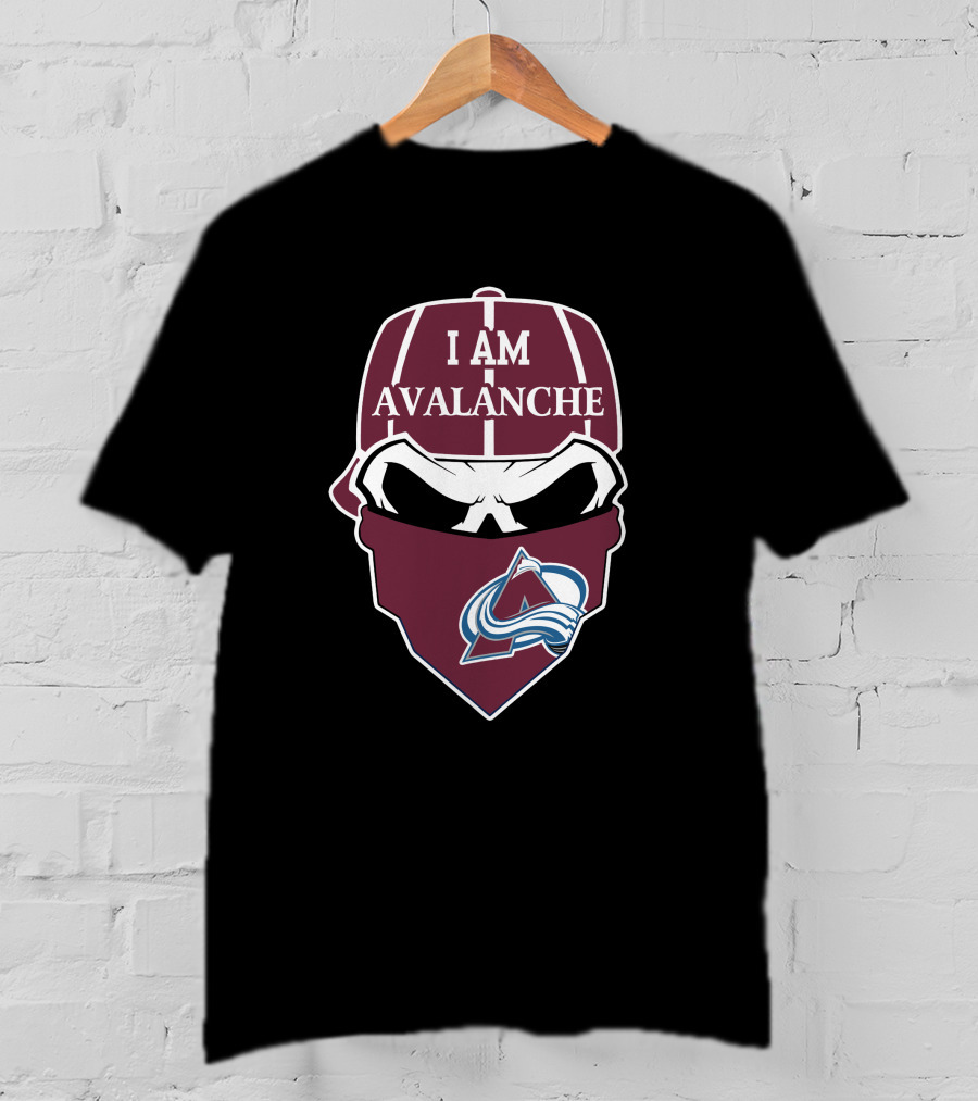 I Am Avalanche Colorado Avalanche Skull T-Shirt