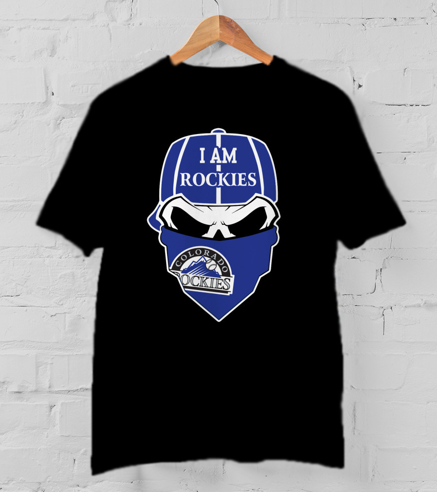 I Am Colorado Rockies Skull T-Shirt