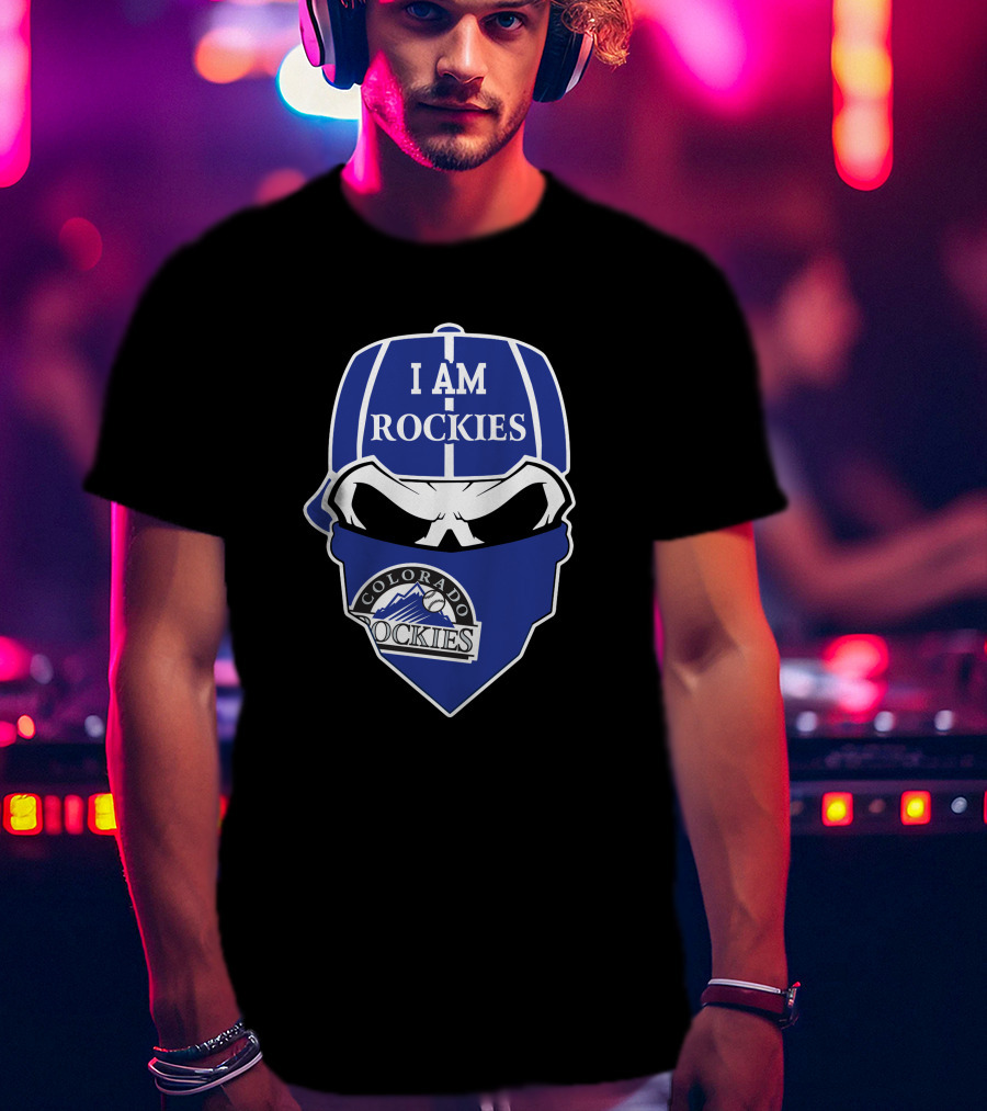 I Am Colorado Rockies Skull T-Shirt