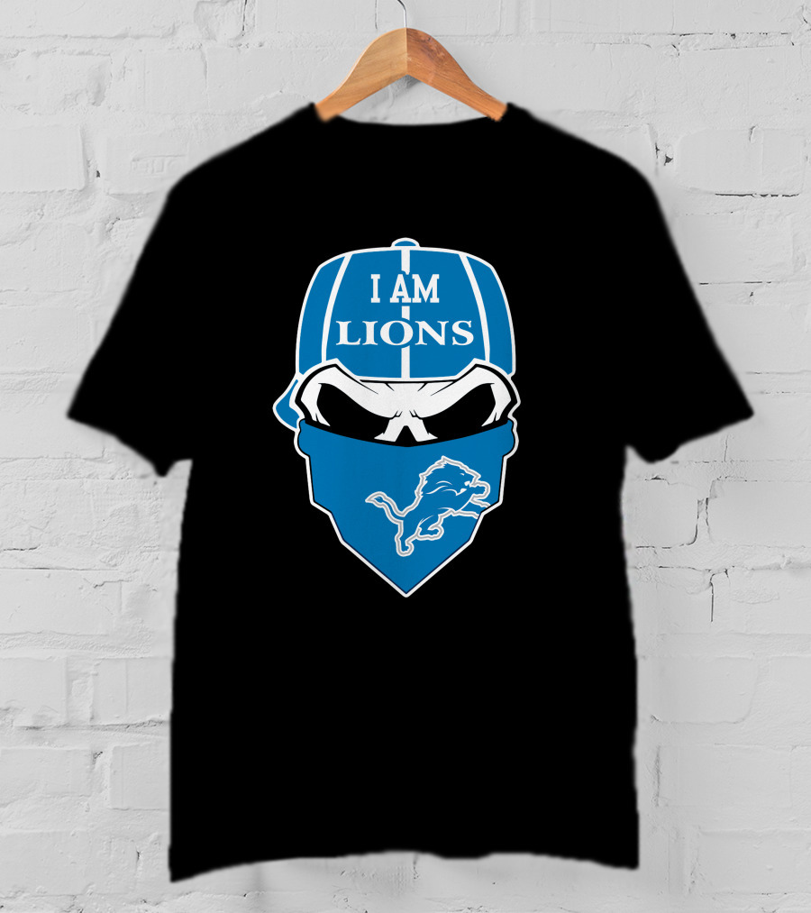 I Am Lions Detroit Lions Skull 1 T-Shirt