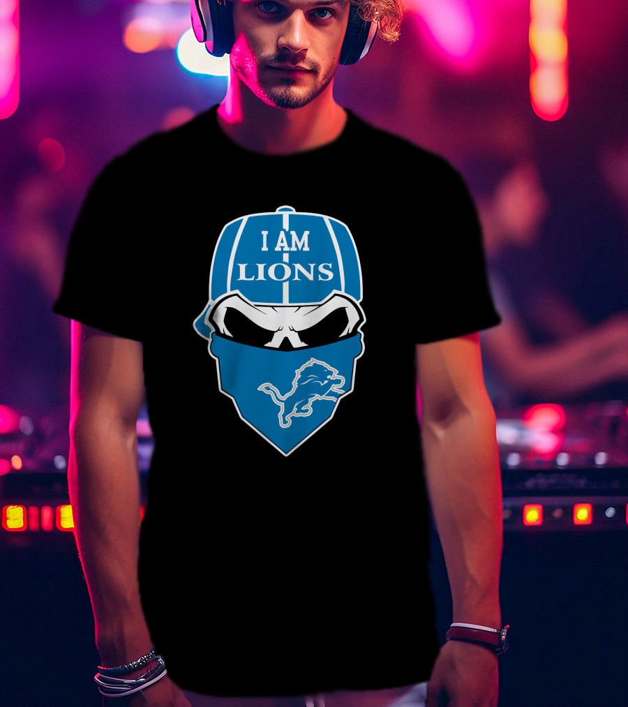 I Am Lions Detroit Lions Skull 1 T-Shirt