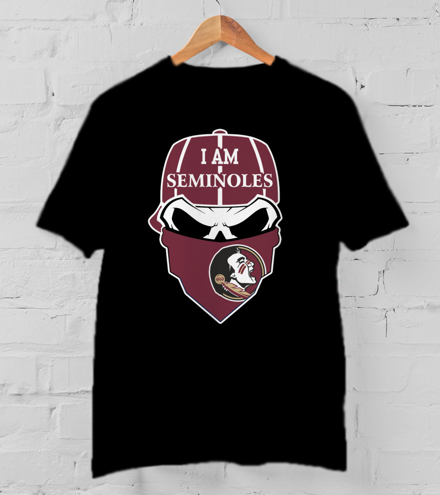 I Am Seminoles Florida State Skull With Seminole T-Shirt