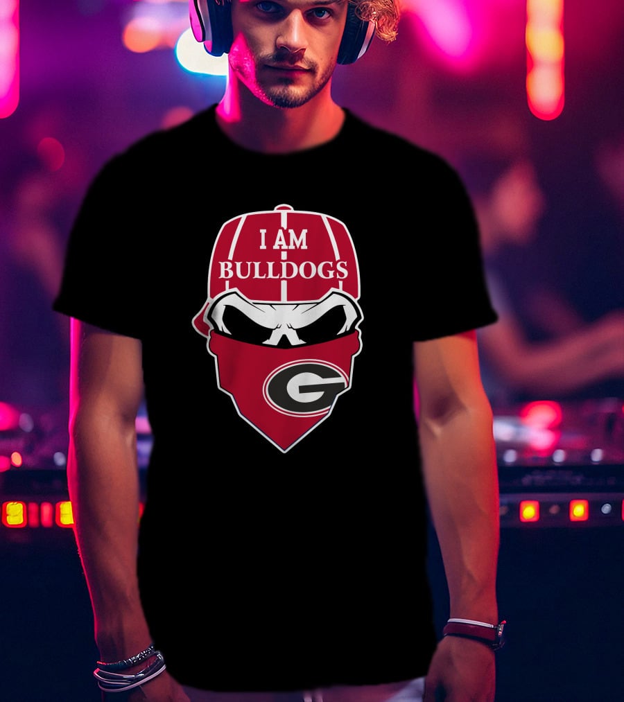 I Am Bulldogs Skull With Georgia G T-Shirt