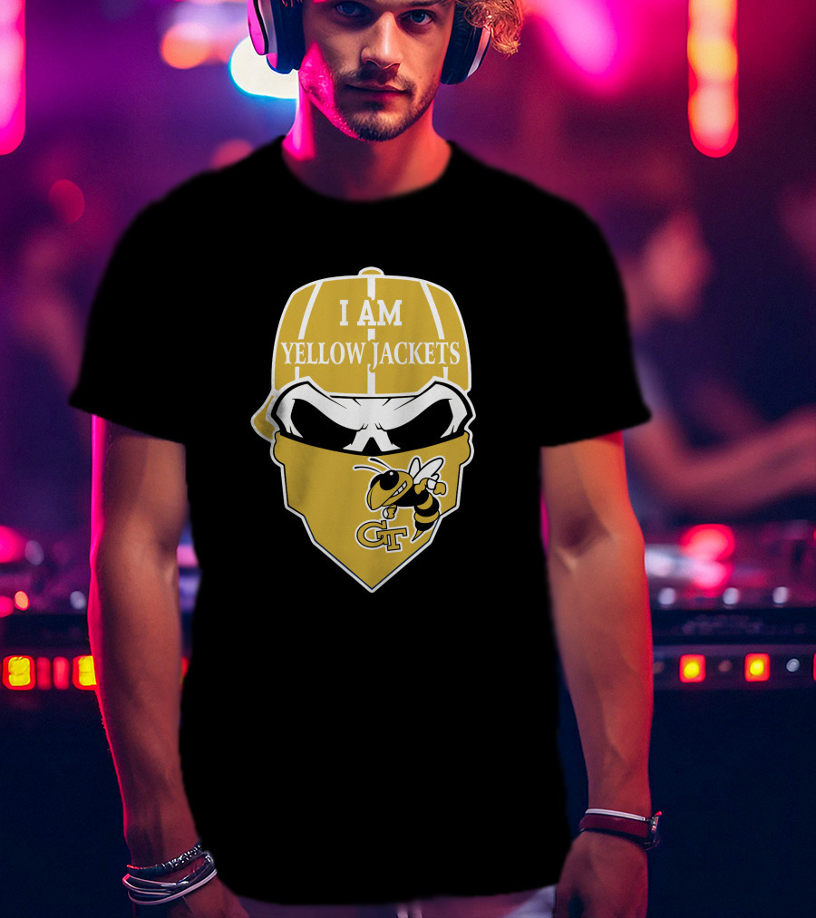 Georgia Tech Yellow Jackets Skull I Am Yellow Jackets T-Shirt
