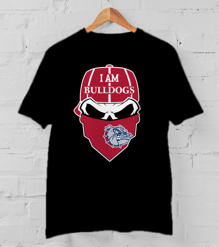 I Am Bulldogs Gonzaga Bulldogs Skull T-Shirt