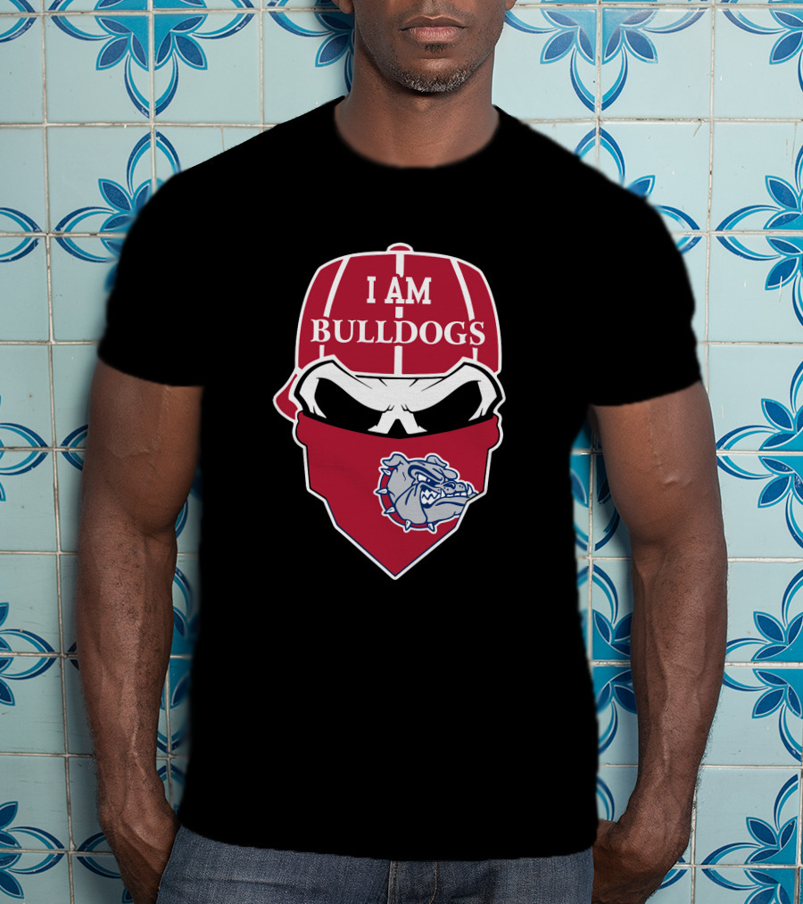 I Am Bulldogs Gonzaga Bulldogs Skull T-Shirt