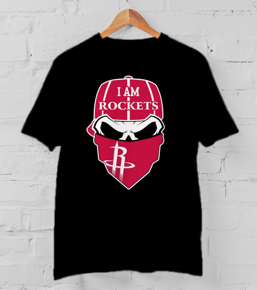 I Am Rockets Skull Bandana Houston T-Shirt