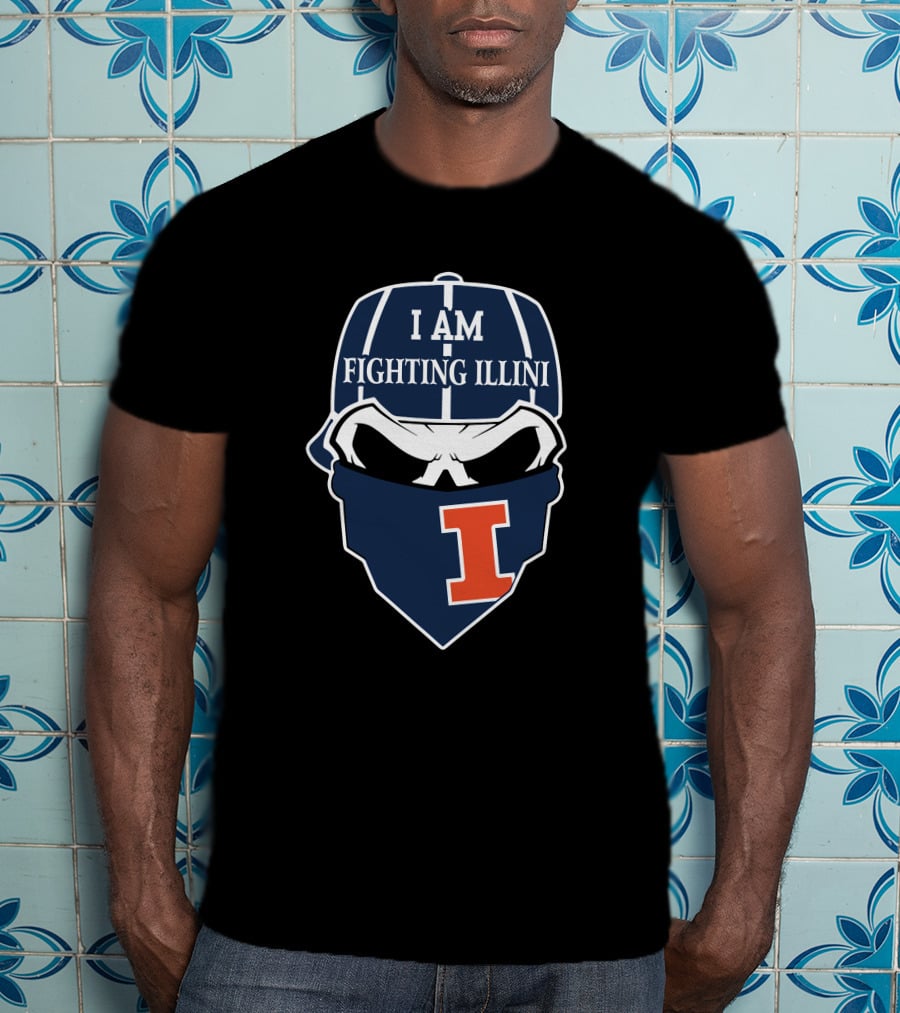 I Am Fighting Illini Skull I T-Shirt
