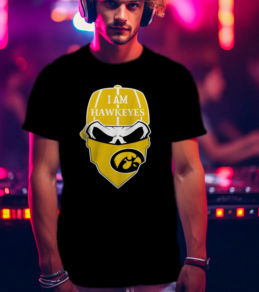 I Am Hawkeyes Iowa Hawkeyes Skull 1 T-Shirt