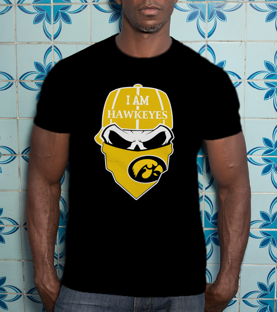 I Am Hawkeyes Iowa Hawkeyes Skull 1 T-Shirt