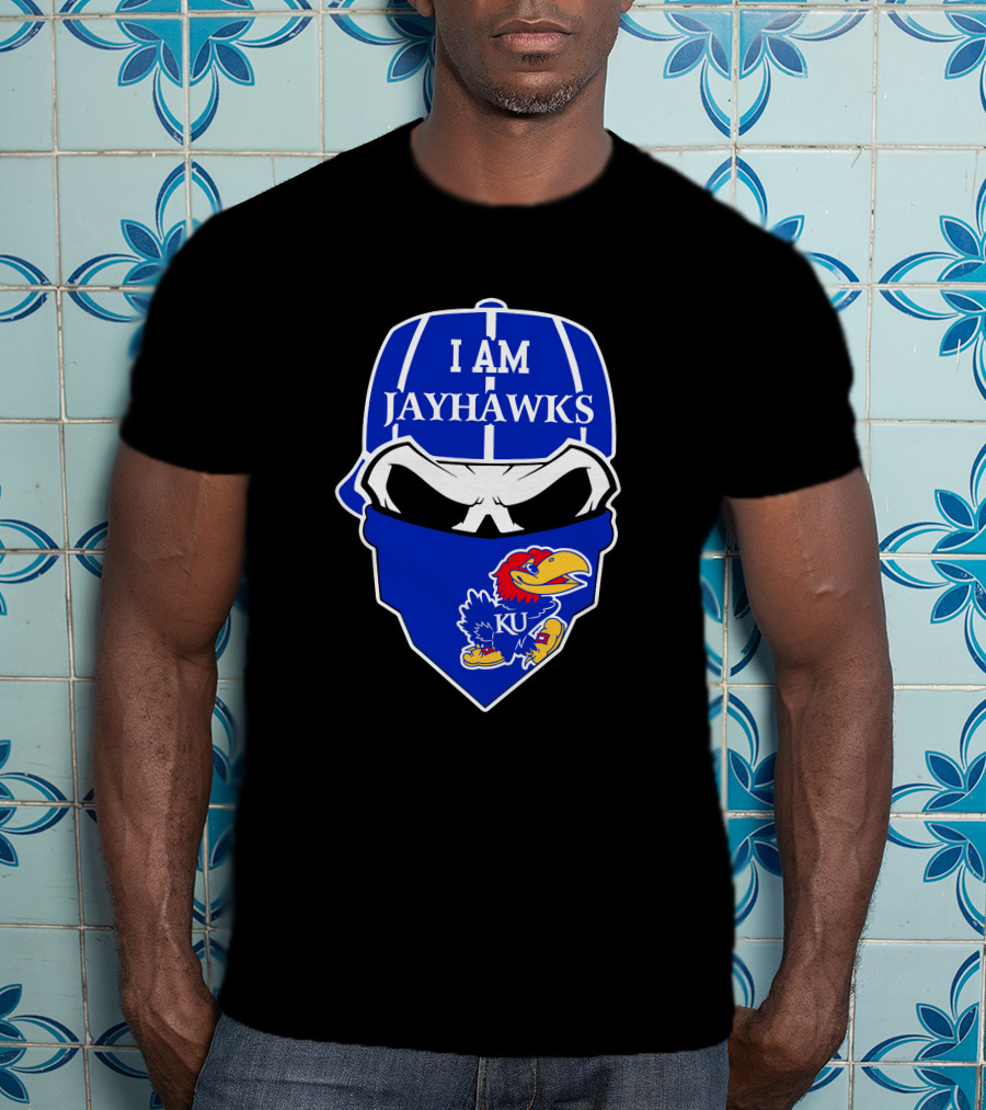I Am Jayhawks Ku Kansas Jayhawks Skull T-Shirt
