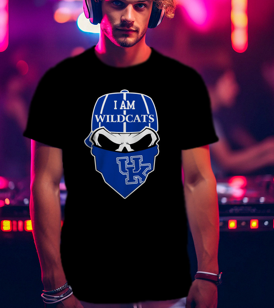 I Am Wildcats Uk Skull Kentucky Wildcats T-Shirt